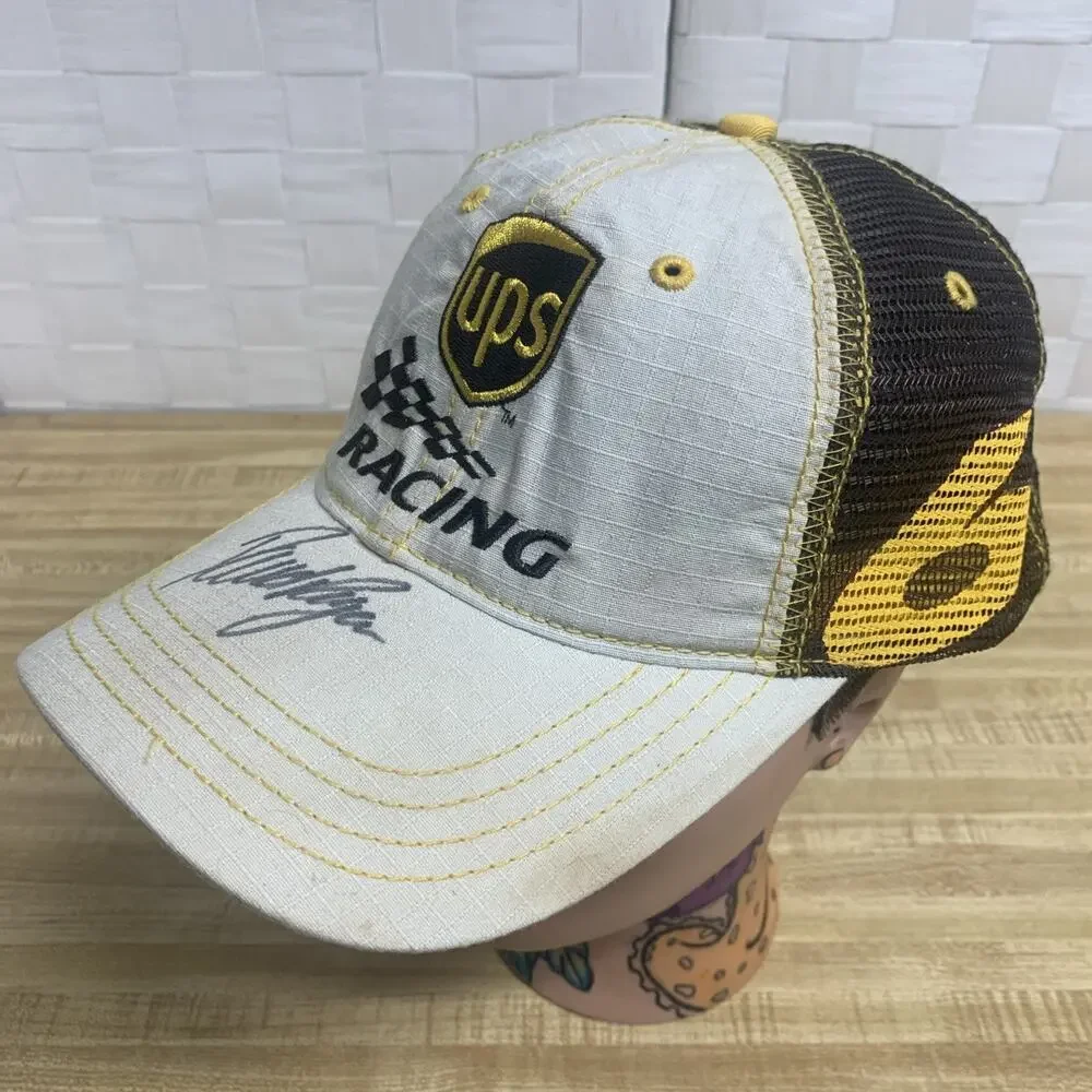 Nascar Autograph UPS Racing Hat by David Ragan SnapBack Hase Authentics